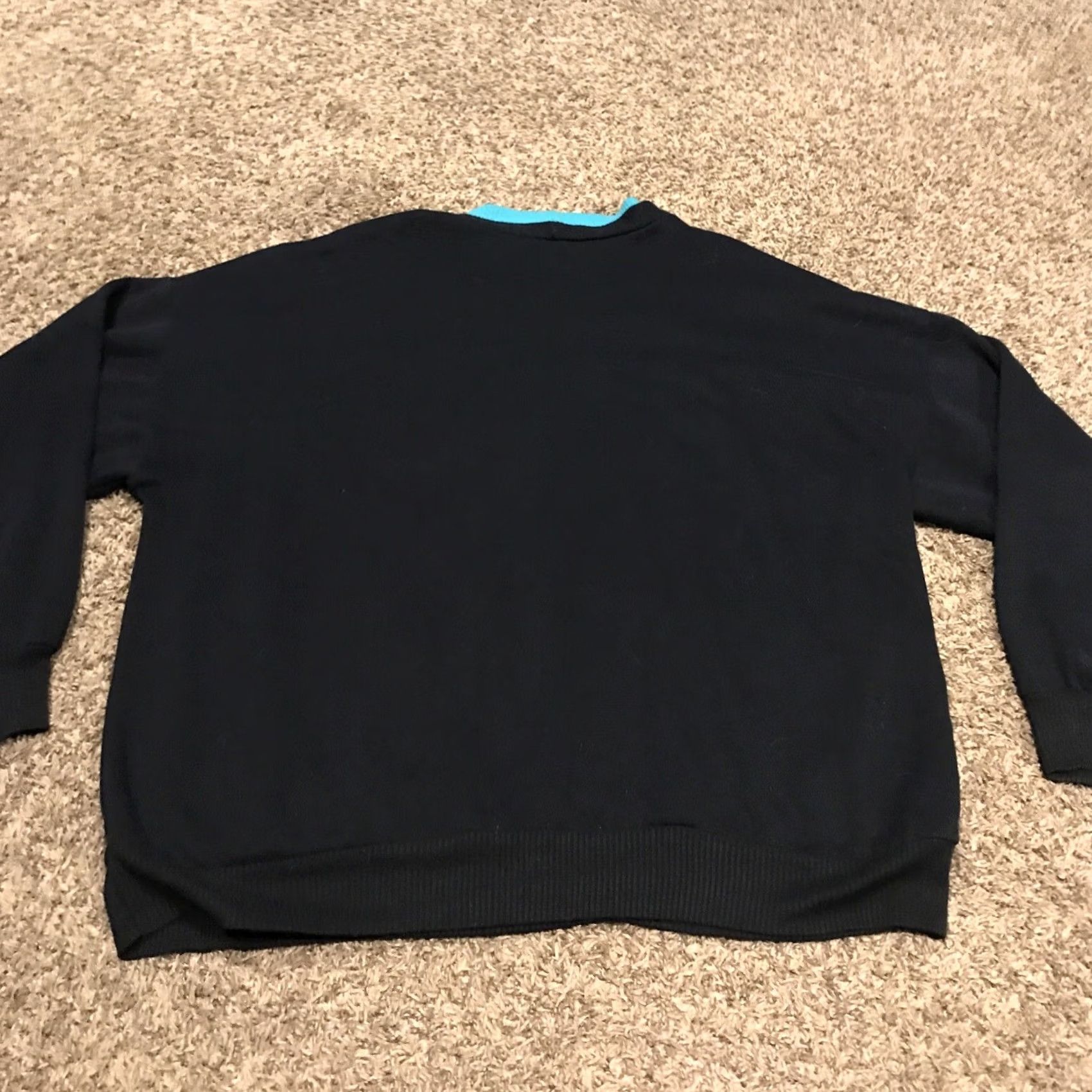 Vintage VINTAGE Appel Sweatshirt Womens XL Black Floral Sweater Pullover Crew Neck 90s Classic Knit Long Sleeve Mens? Womens Size XL / US 12-14 / IT 48-50 - 4 Thumbnail