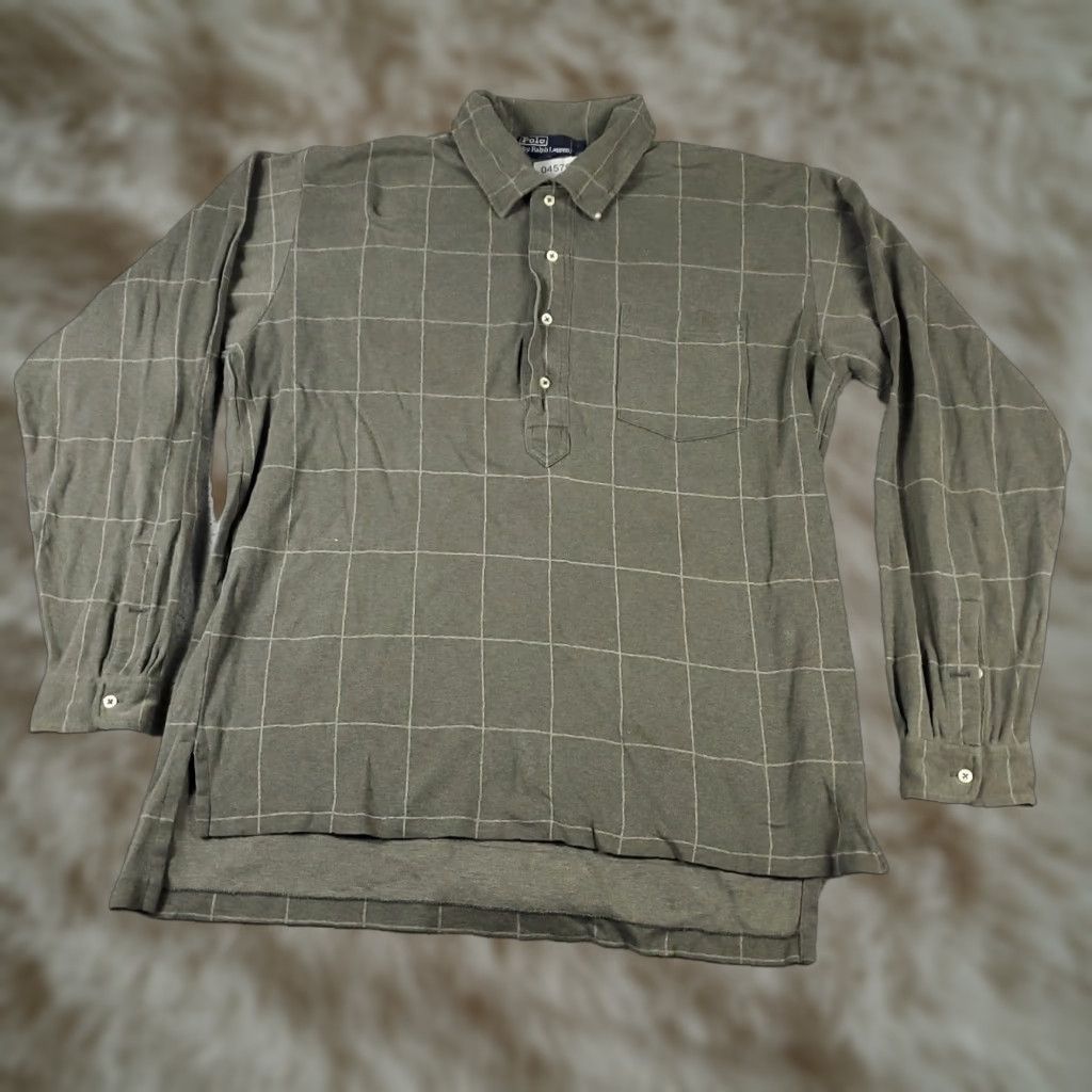 Ralph Lauren Ralph Lauren Polo Shirt Mens Large Gray Check Pony Casual Long Sleeve Shirt L Gray Polo Mens Size US L / EU 52-54 / 3 - 1 Thumbnail