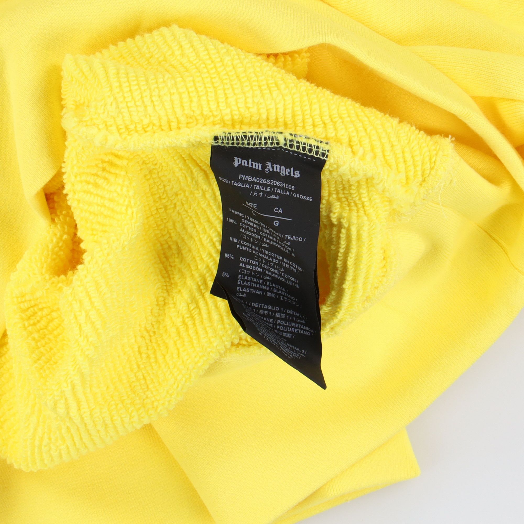 Palm Angels Yellow World In Your Hands Oversized Logo Sweatshirt Size US L / EU 52-54 / 3 - 7 Thumbnail