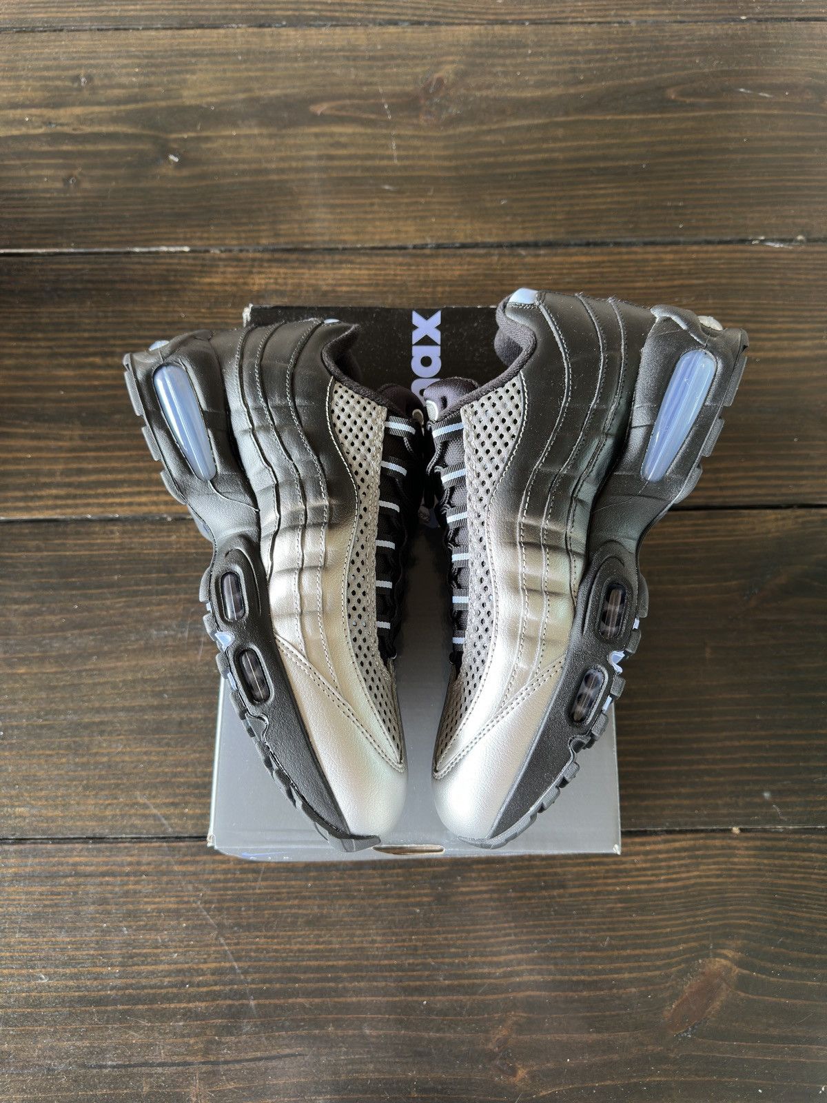 Nike Palace x Nike Air Max 95 Metallic Silver Blue Size US 10 / EU 43 - 6 Thumbnail