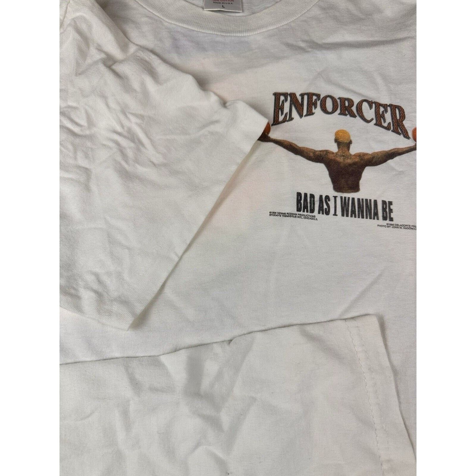 Vintage Vintage 90s Dennis Rodman Enforcer Shirt Size US L / EU 52-54 / 3 - 5 Thumbnail