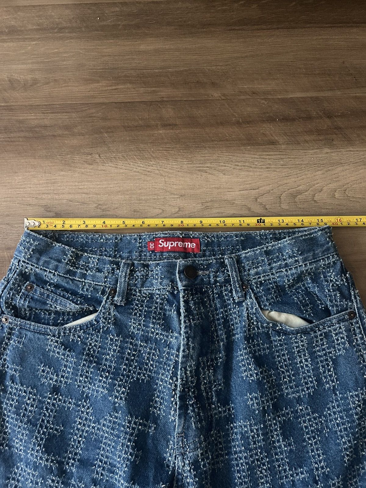 Supreme Supreme Needle Punch Jean Size US 30 / EU 46 - 4 Thumbnail