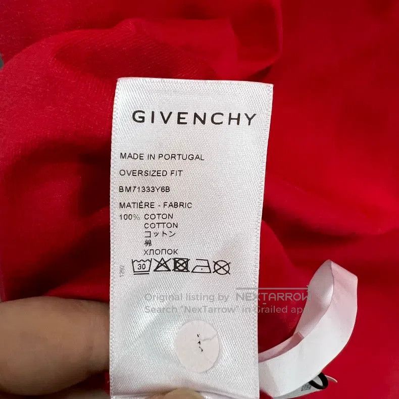 Givenchy Givenchy Red Lettering Printed Short Sleeve Size US M / EU 48-50 / 2 - 4 Thumbnail