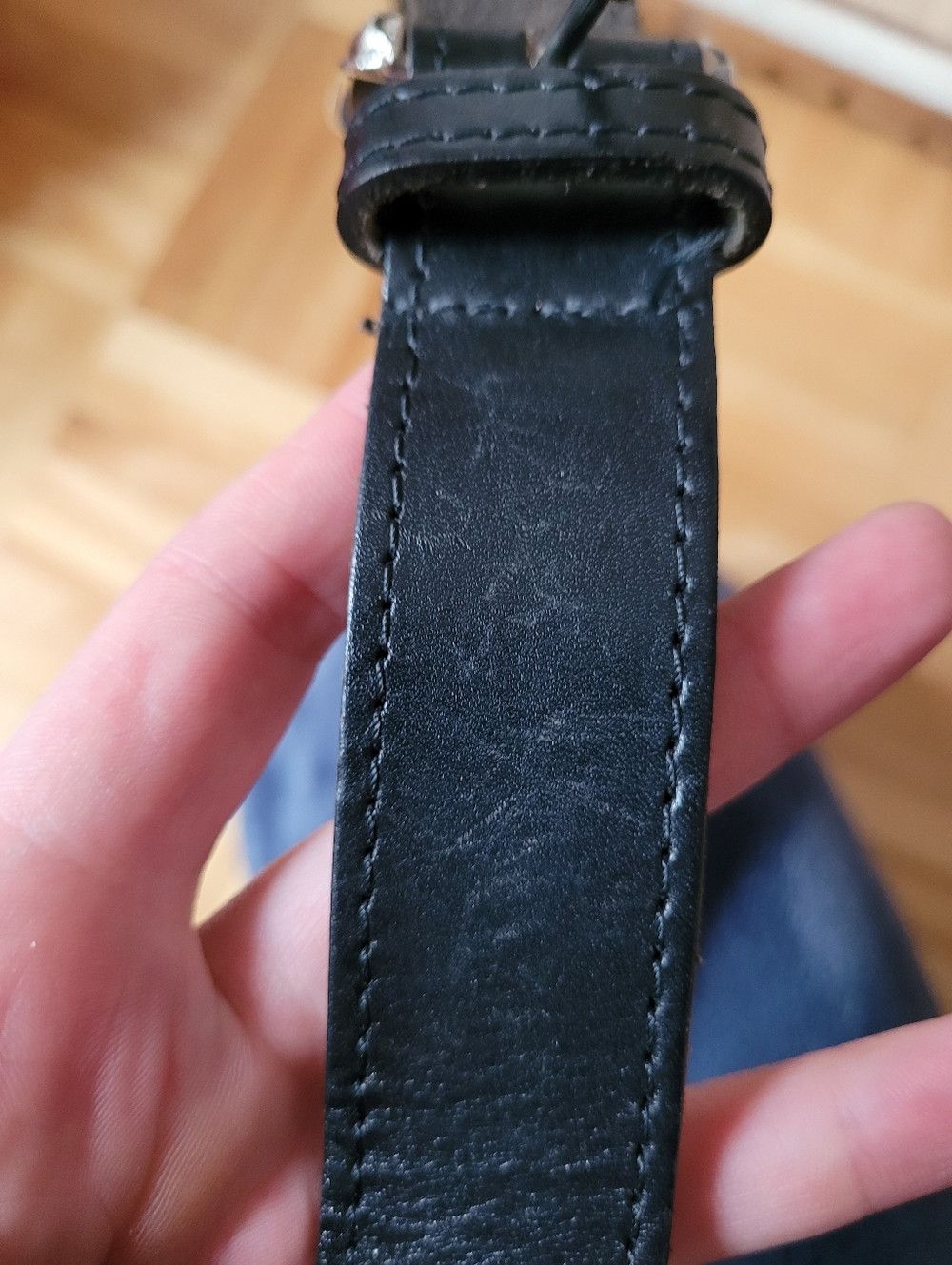 Vintage Vintage Real Leather Silver Embellished Western Belt M/L Size ONE SIZE - 6 Thumbnail