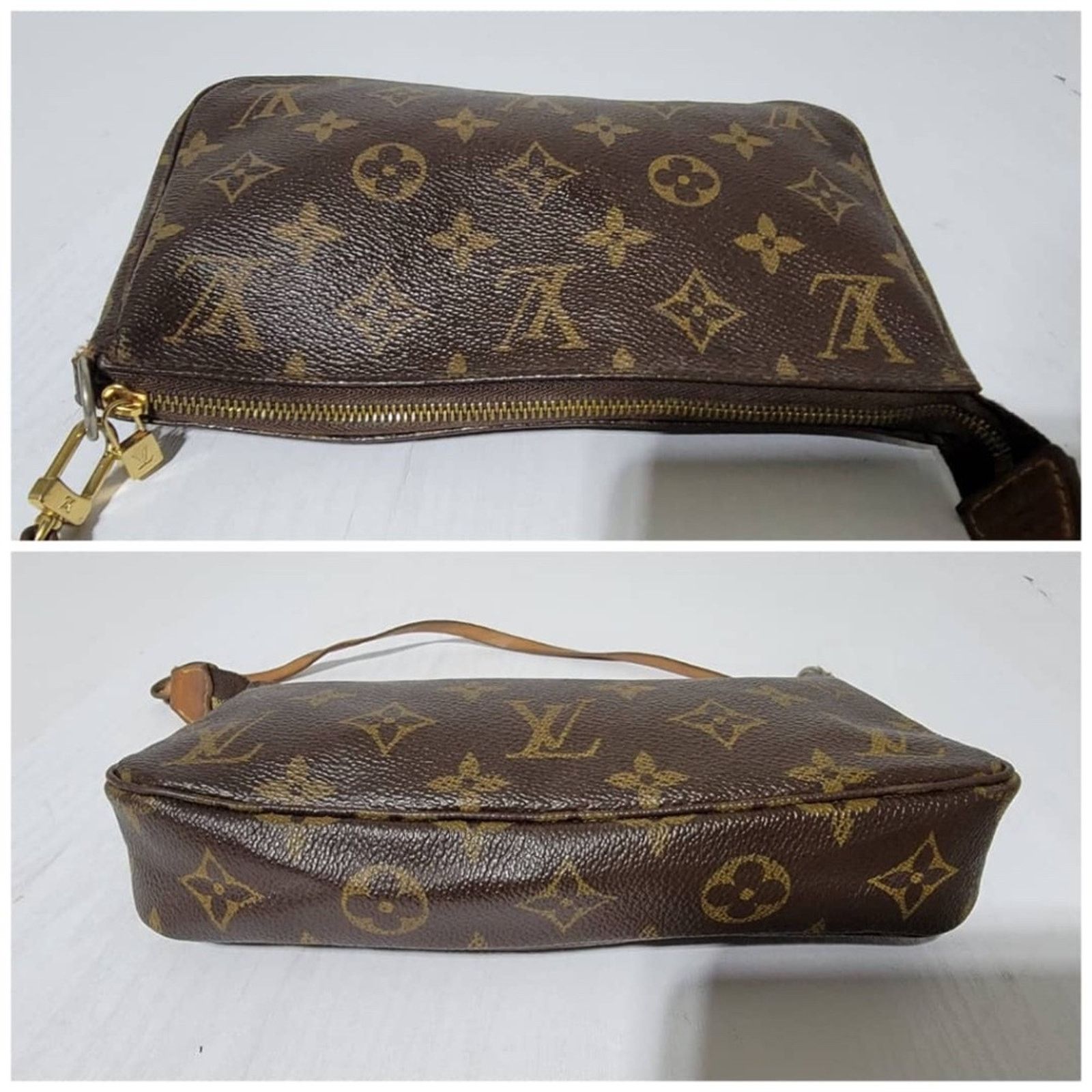 Louis Vuitton Authentic LOUIS VUITTON Monogram Pochette Accessoires Brown Size ONE SIZE - 8 Thumbnail