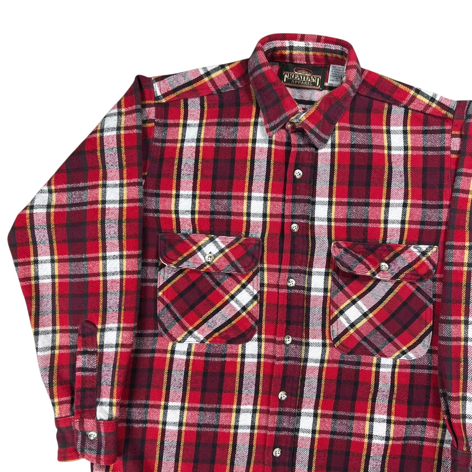 Greatland Apparel × Vintage Vintage 90s Greatland Apparel 100% cotton flannel button up Size US M / EU 48-50 / 2 - 4 Thumbnail
