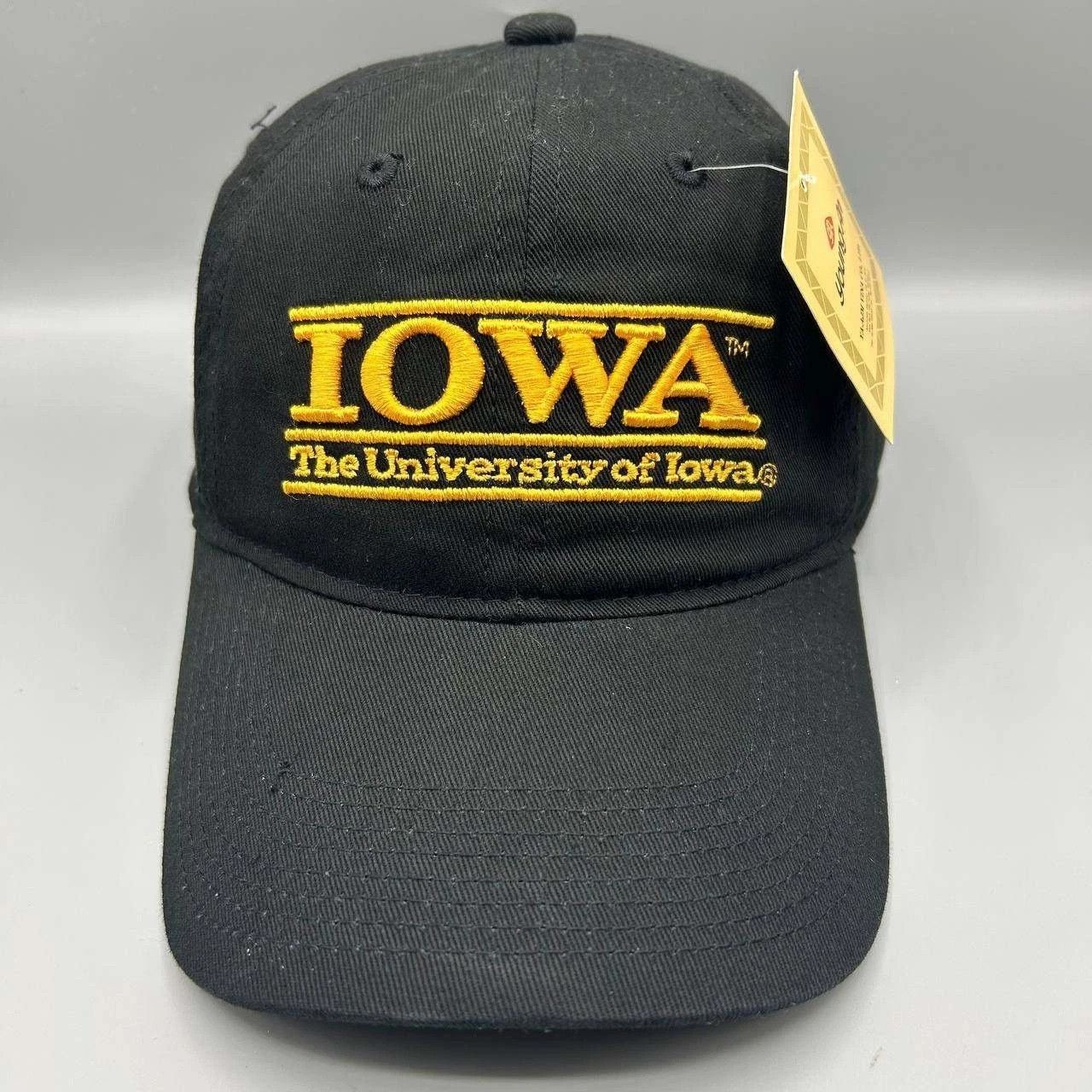 The Game Vintage Iowa Hawkeyes Hat Men Black NCAA Strap Back Cotton Size ONE SIZE - 1 Thumbnail