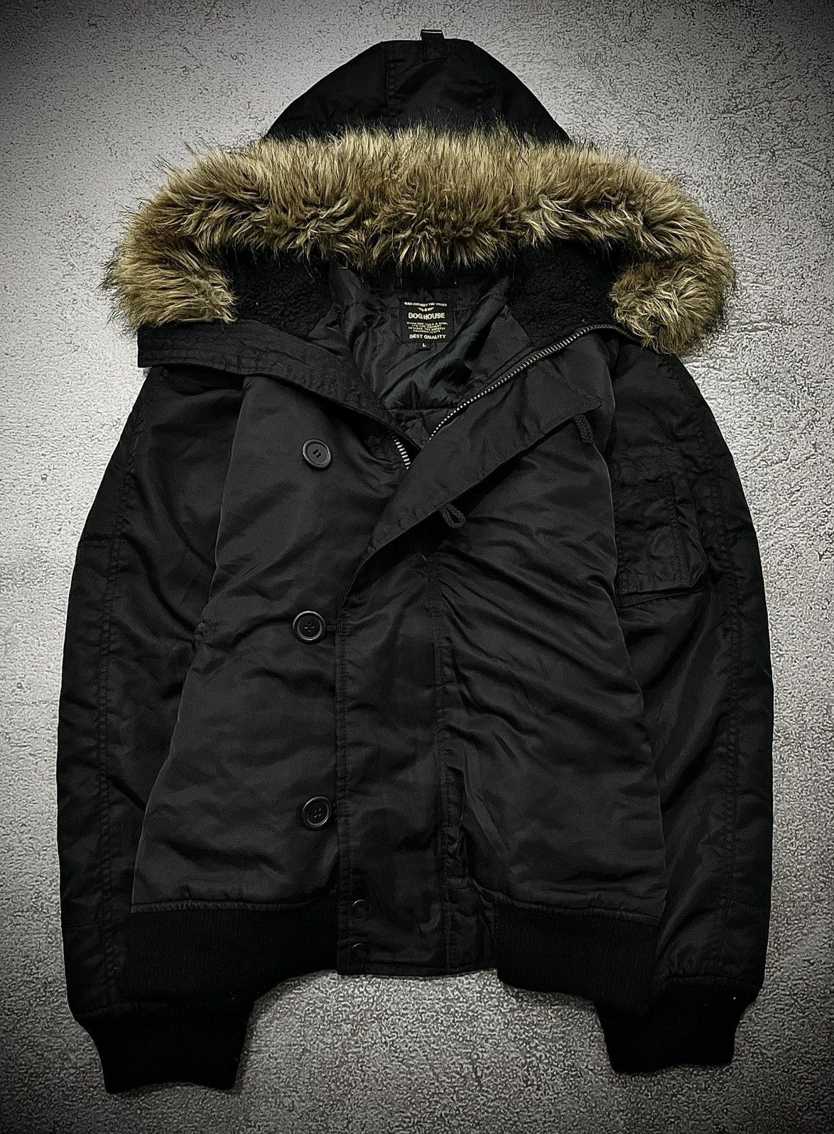 Japanese Brand Vintage Japanese Dog House Bondage Bomber Fur Jacket GOA STY Size US XL / EU 56 / 4 - 1 Thumbnail