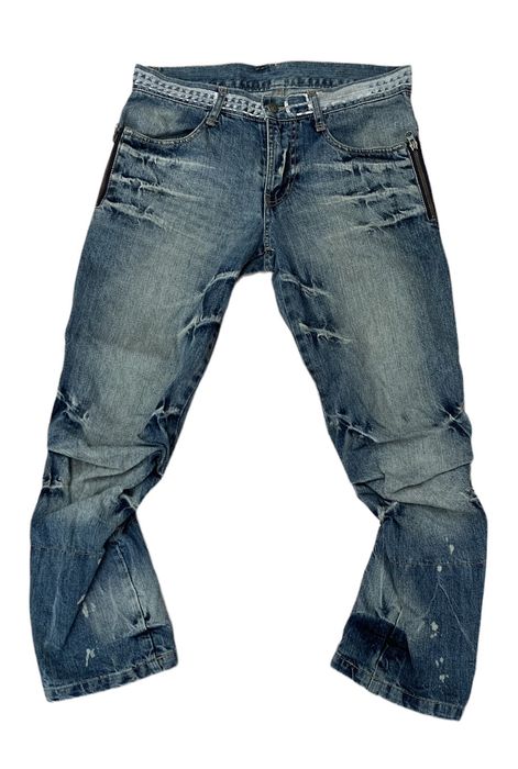 Japanese Brand ❗️Crazy Vintage PPFM Distressed Customade Jeans 