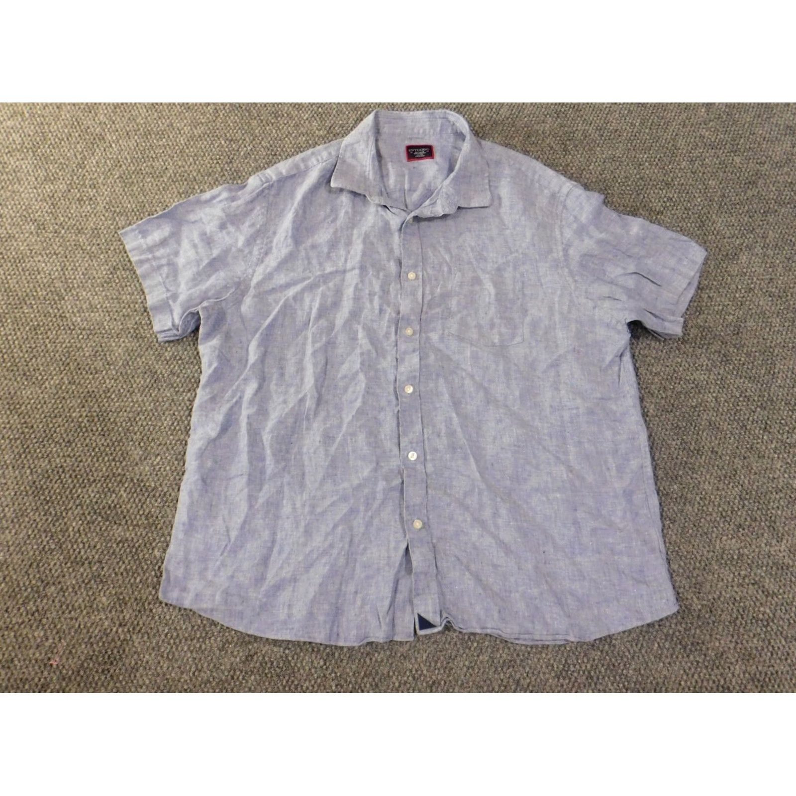 UNTUCKit UNTUCKit Shirt Button-Up XL2XL Linen Blue Wrinkle Resistant City Casual Button-Down Collar Mens Shirt Size US XXL / EU 58 / 5 - 2 Thumbnail