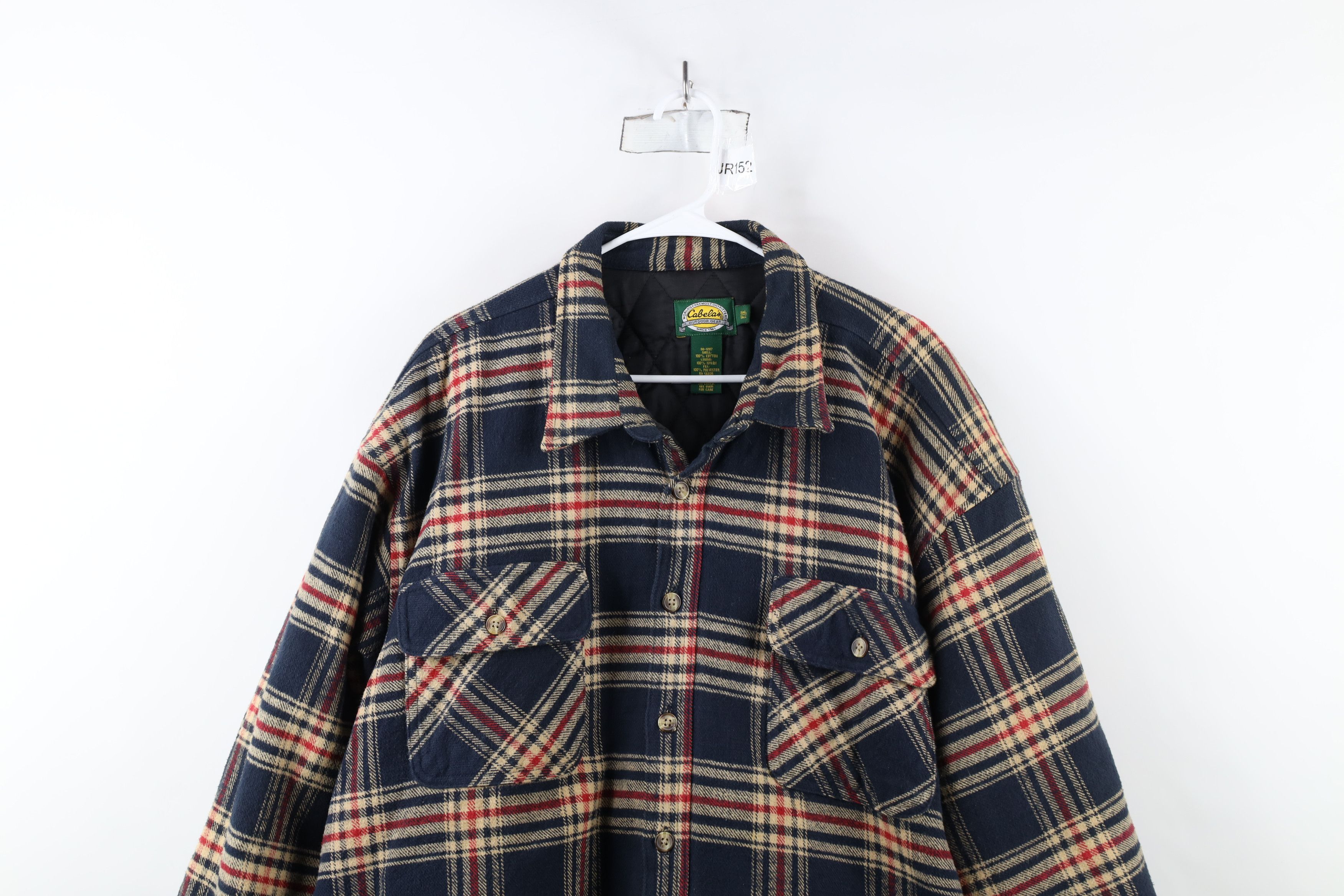 Cabelas × Vintage Vintage 90s Cabelas Flannel Button Shirt Jacket Jac Shirt Size US XXL / EU 58 / 5 - 2 Thumbnail