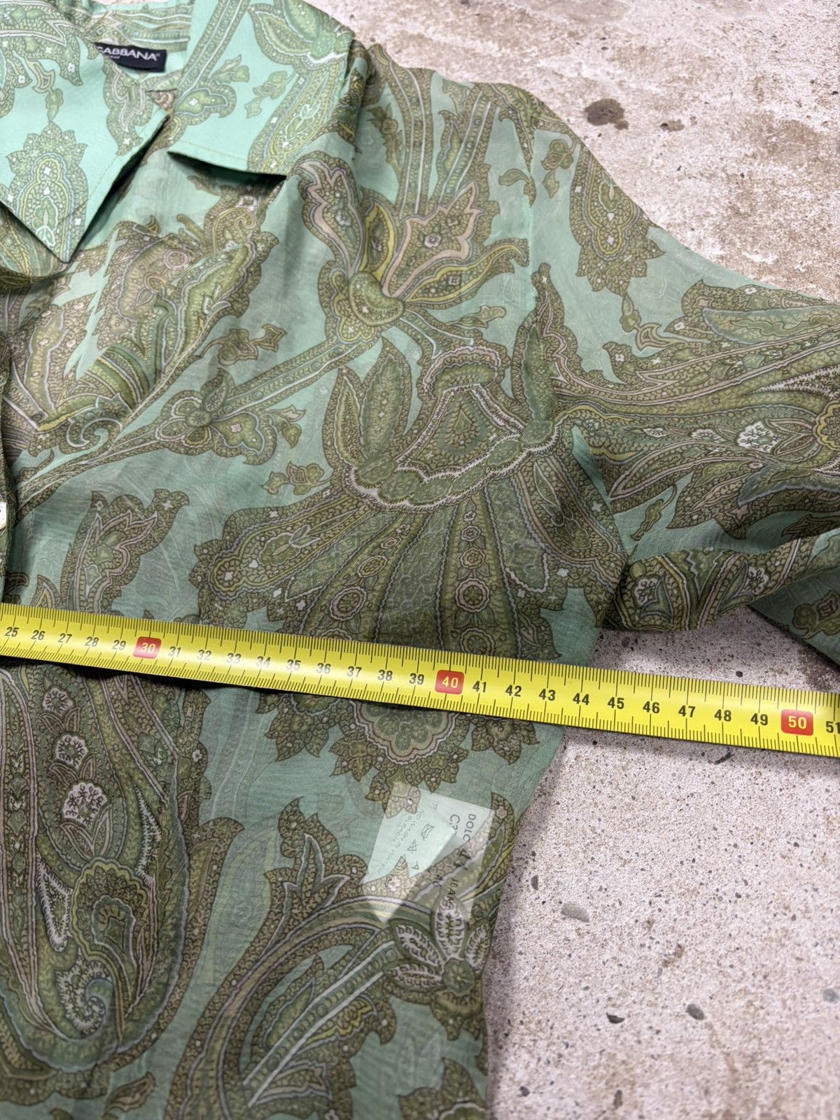 Dolce & Gabbana SS2000 Dolce & Gabbana Paisley Print Silk Set Pants + Shirt Size 30" / US 8 / IT 44 - 12 Thumbnail