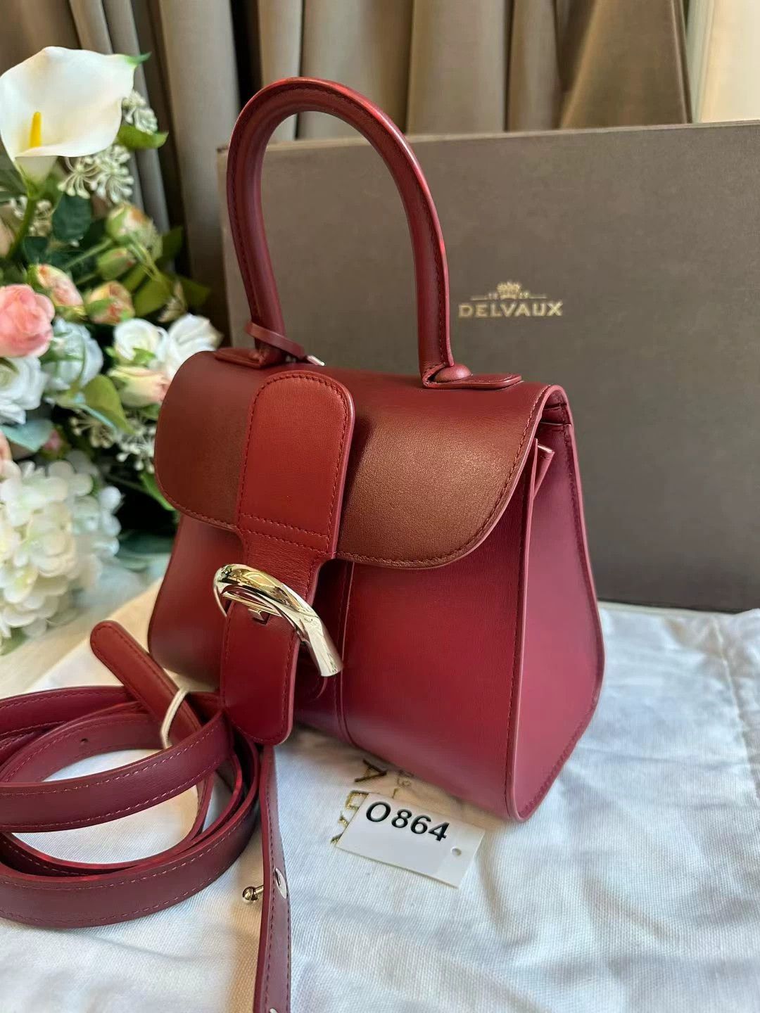 Delvaux delvaux brillant mini colorblock wine red box 20x11x16 Size ONE SIZE - 4 Thumbnail