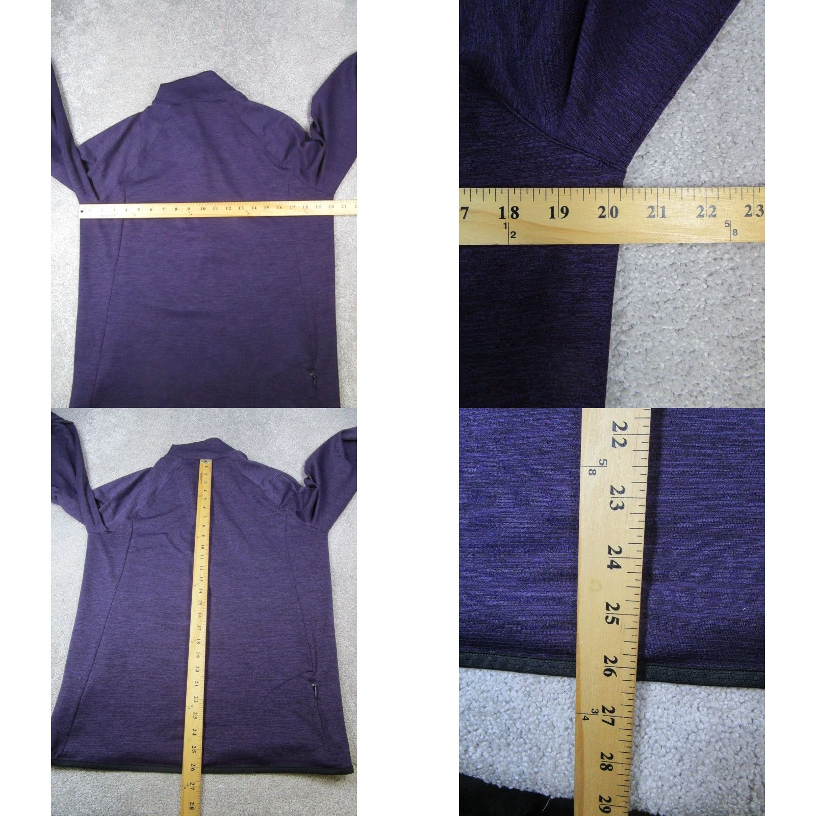 Under Armour Under Armour Running Sweater Womens Large Purple 1/4 Zip Mock Neck Activewear Pullover Size L / US 10 / IT 46 - 8 Thumbnail