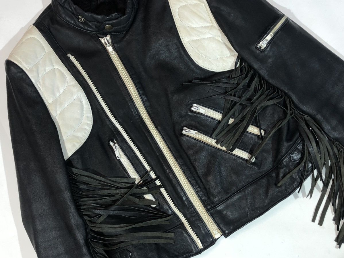 Vintage Echtes Leder Leather Jacket biker Racing Size US XS / EU 42 / 0 - 11 Thumbnail