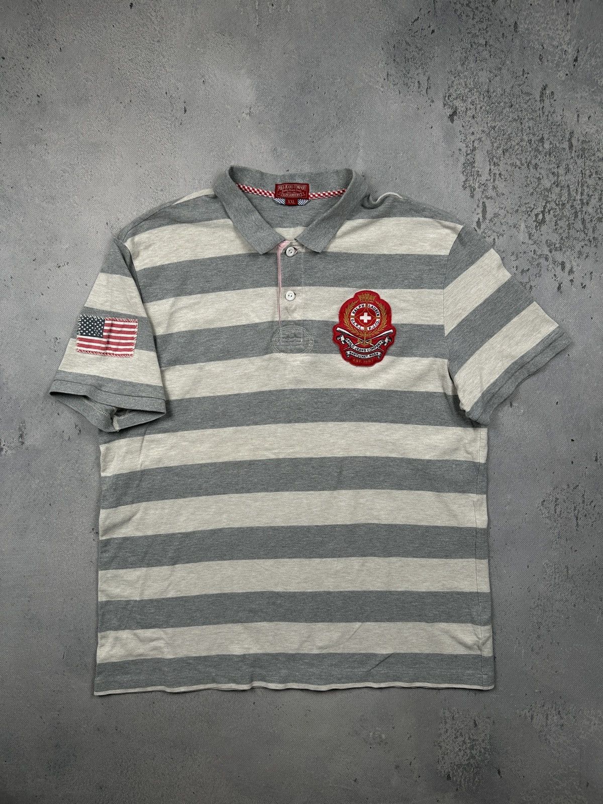 Polo Ralph Lauren Polo Jeans Company Ralph Lauren Striped Polo Crest Patch 90s Size US XL / EU 56 / 4 - 1 Thumbnail