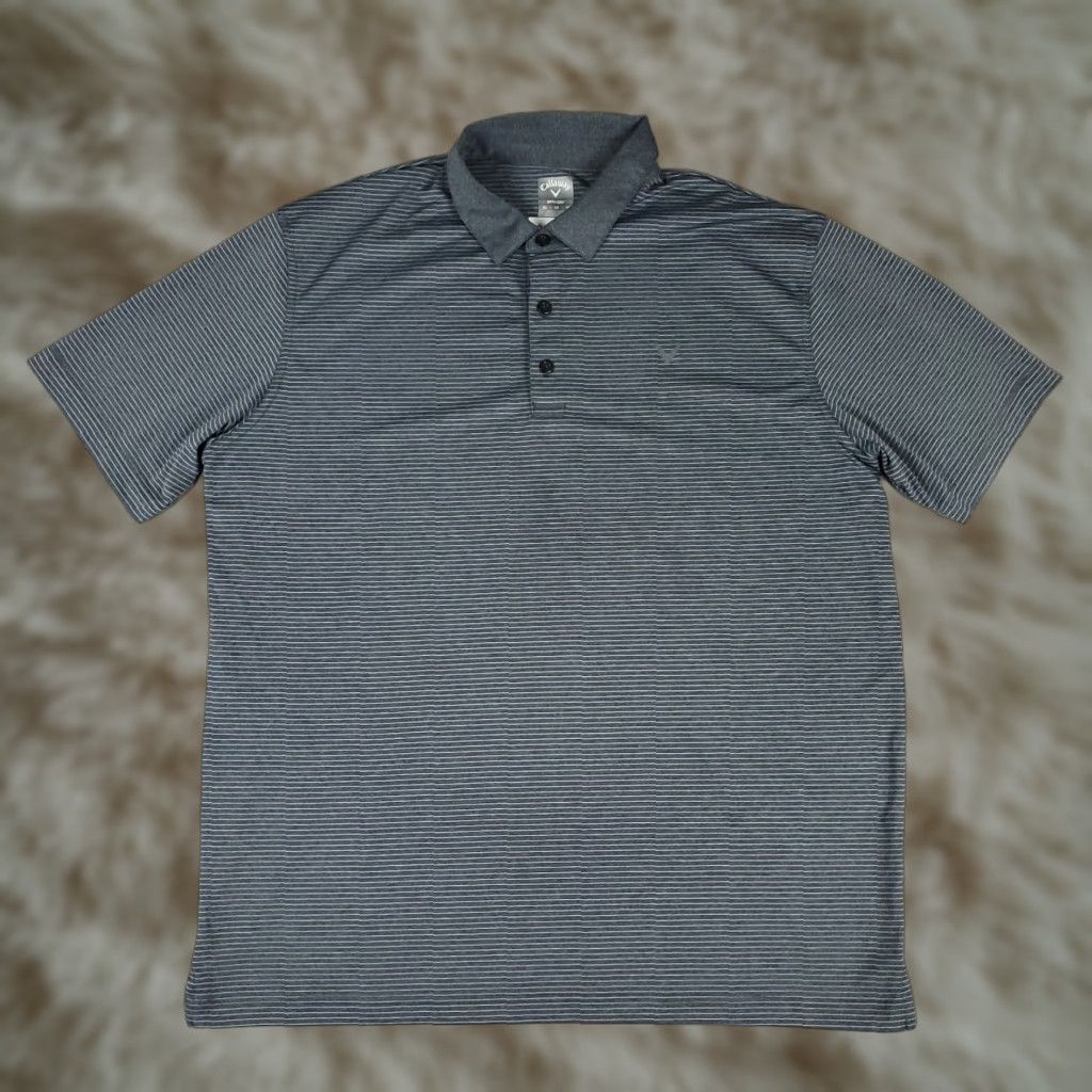 Callaway Callaway Polo Shirt Mens XL Blue Striped Polo Short Sleeve Golf Casual Sports Modern Classic Size US XL / EU 56 / 4 - 1 Thumbnail