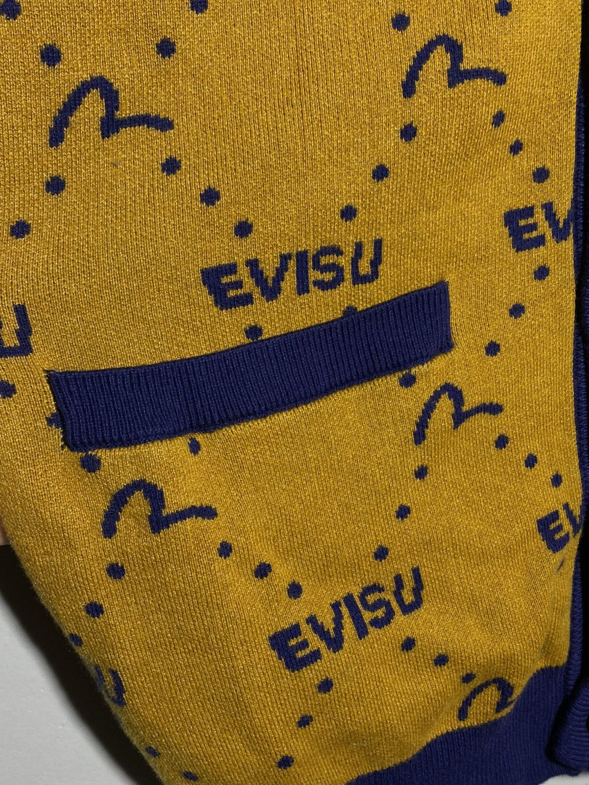 Evisu Evisu V-Neck Cardigan Monogram Pattern Rare Find Size US M / EU 48-50 / 2 - 9 Thumbnail