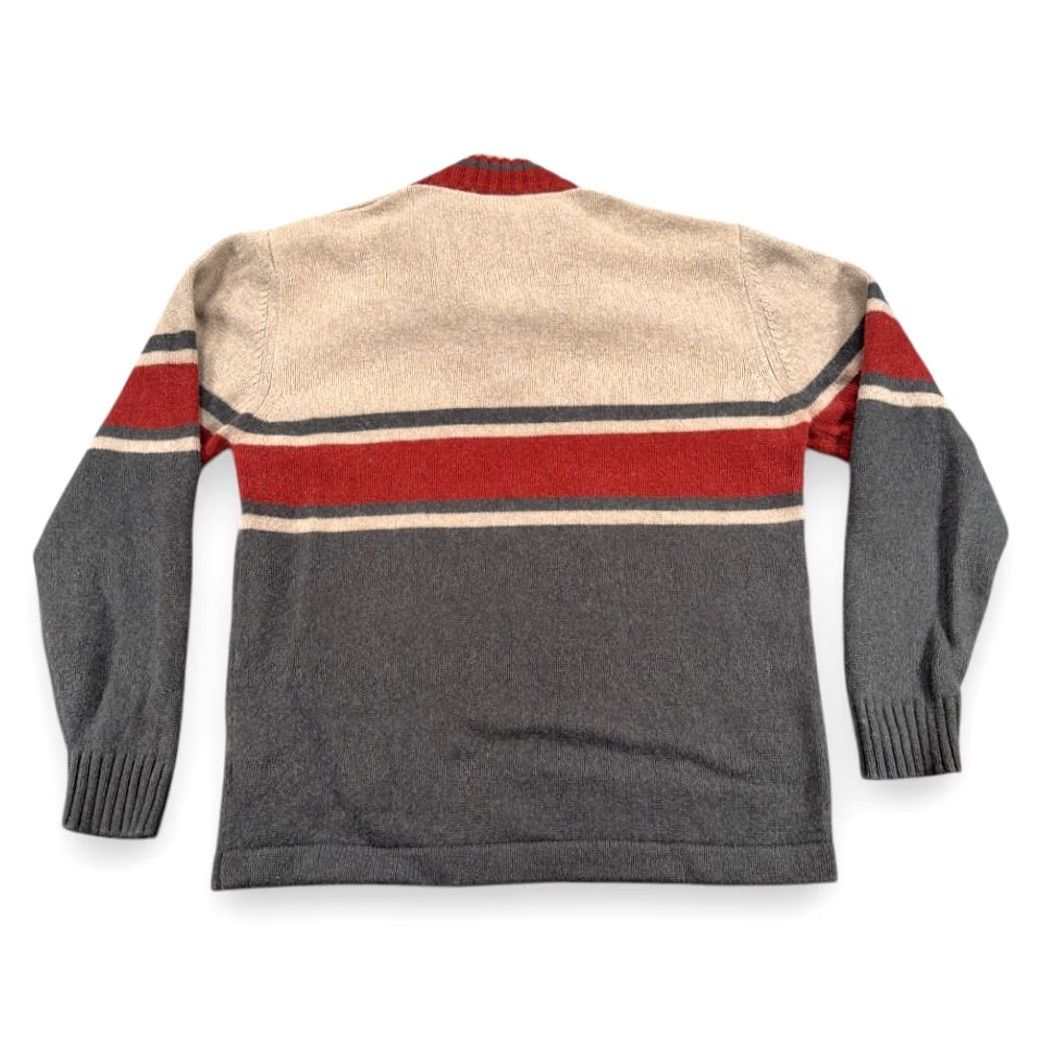 Vintage Columbia Sweater Adult LARGE Gray Brown Burnt Orange Wool Blend Quarter Zip Size US L / EU 52-54 / 3 - 4 Thumbnail
