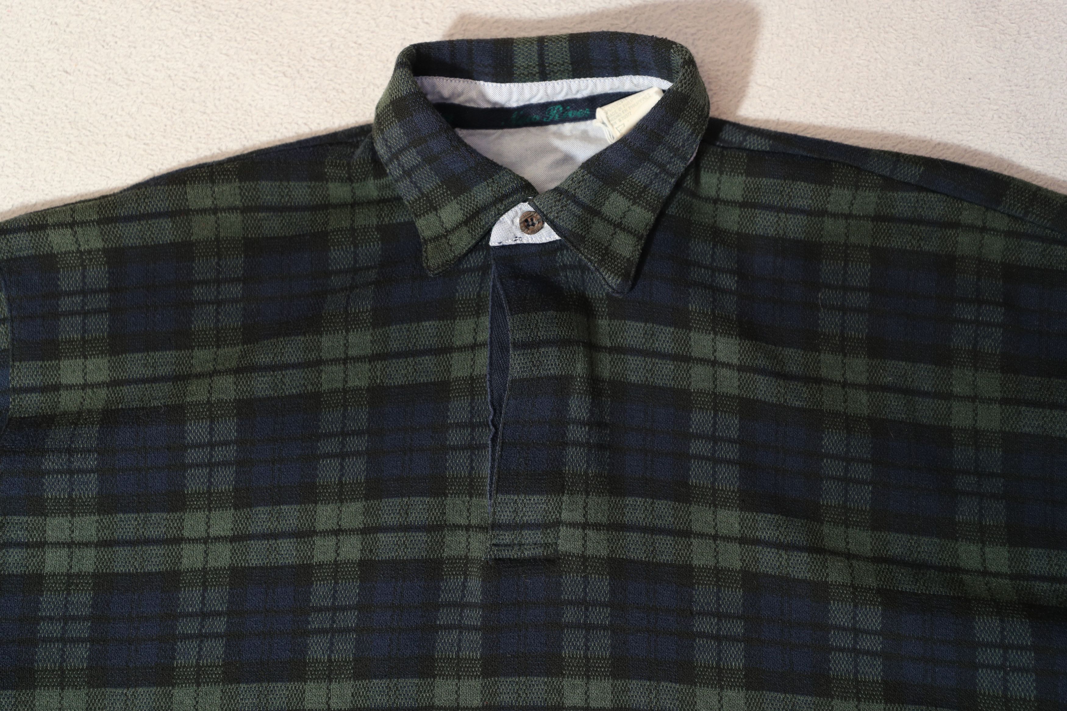 Vintage New River Classics J Riggings Green Tartan Polo (L) Size US L / EU 52-54 / 3 - 4 Thumbnail