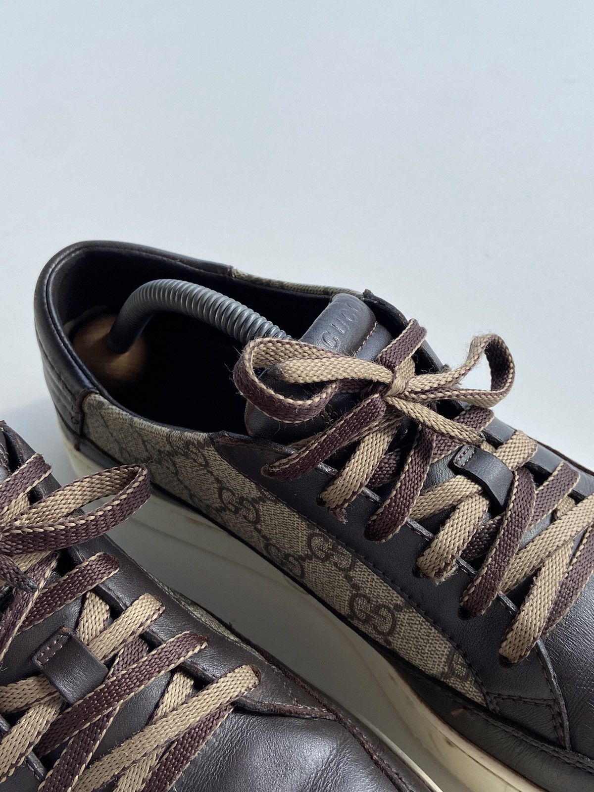 Gucci Gucci Sneakers Low Top Monogram GG Brown Leather US8 EUR-41 Size US 8 / EU 41 - 9 Thumbnail