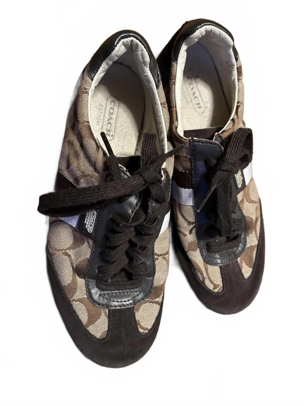 Coach Vintage Y2K Coach Sneakers Brown/Black Signature Canvas sz 6 Size US 6 / IT 36 - 5 Thumbnail