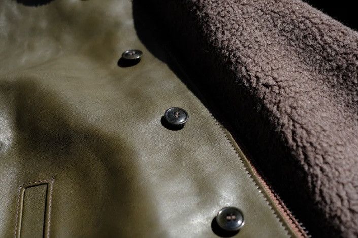 Y'2 Leather Y2 Leather 1.3mm Olive N1 Deck Jacket Size US XXS / EU 40 - 8 Thumbnail
