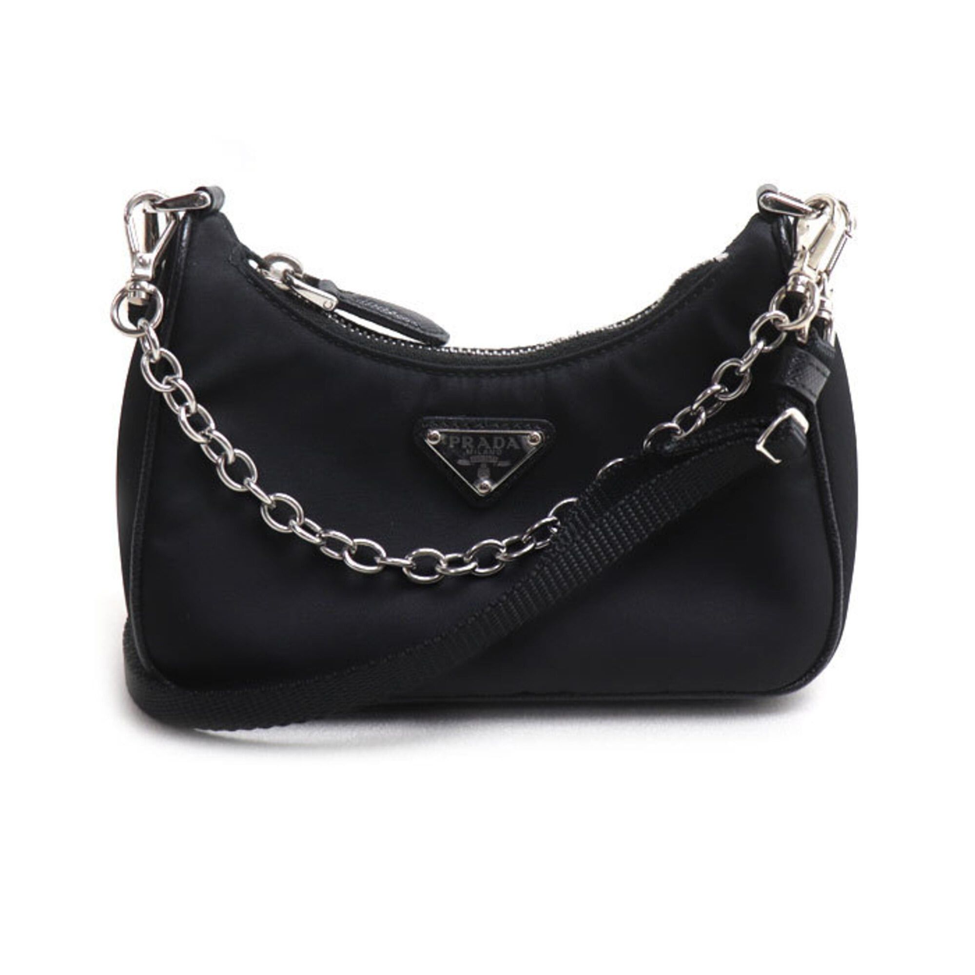 Prada PRADA Micro Bag Tessuto 2-Way Shoulder Black 1TT122 Women's Size ONE SIZE - 1 Thumbnail