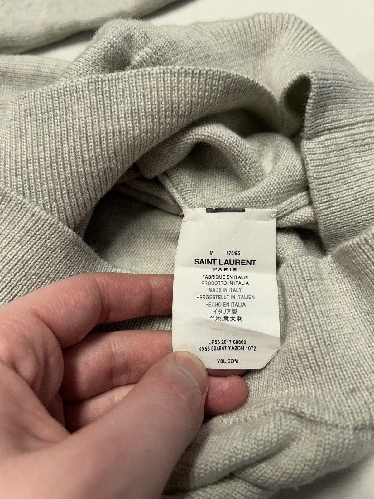 Saint Laurent Paris SS2018 Heaven Logo Wool Knit Size US M / EU 48-50 / 2 - 5 Thumbnail