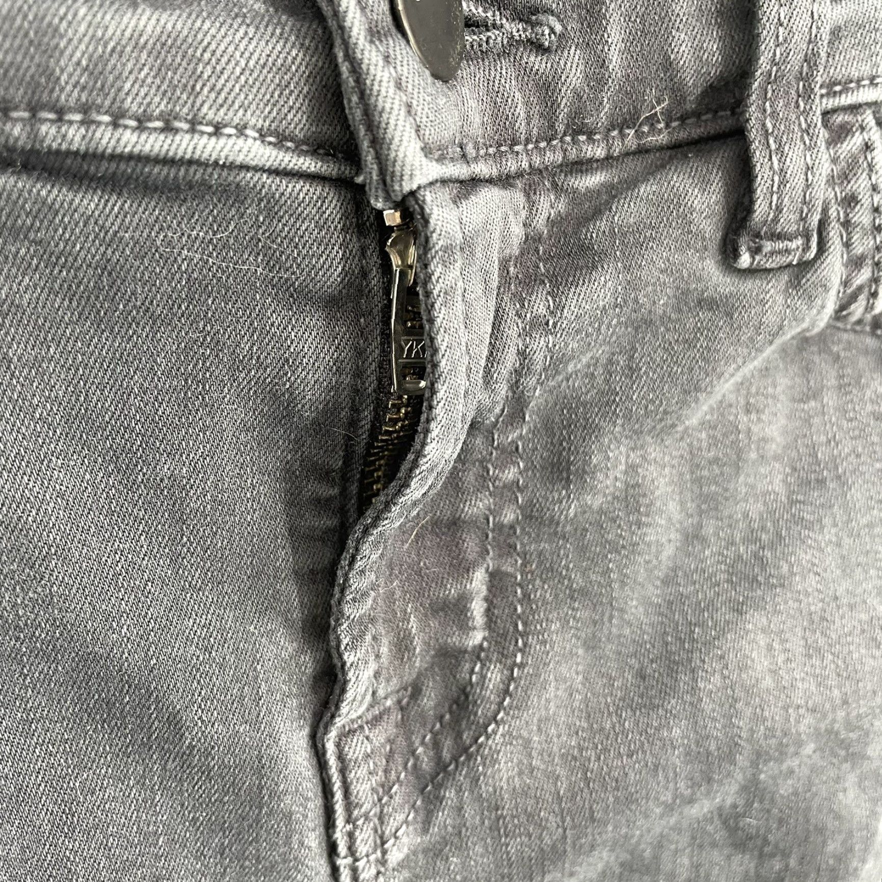 J Brand J Brand Suvi Chrome Jeans Women's 25 Skinny Cropped Gray Button Ankle Moto Size 42" / US 20 - 6 Thumbnail