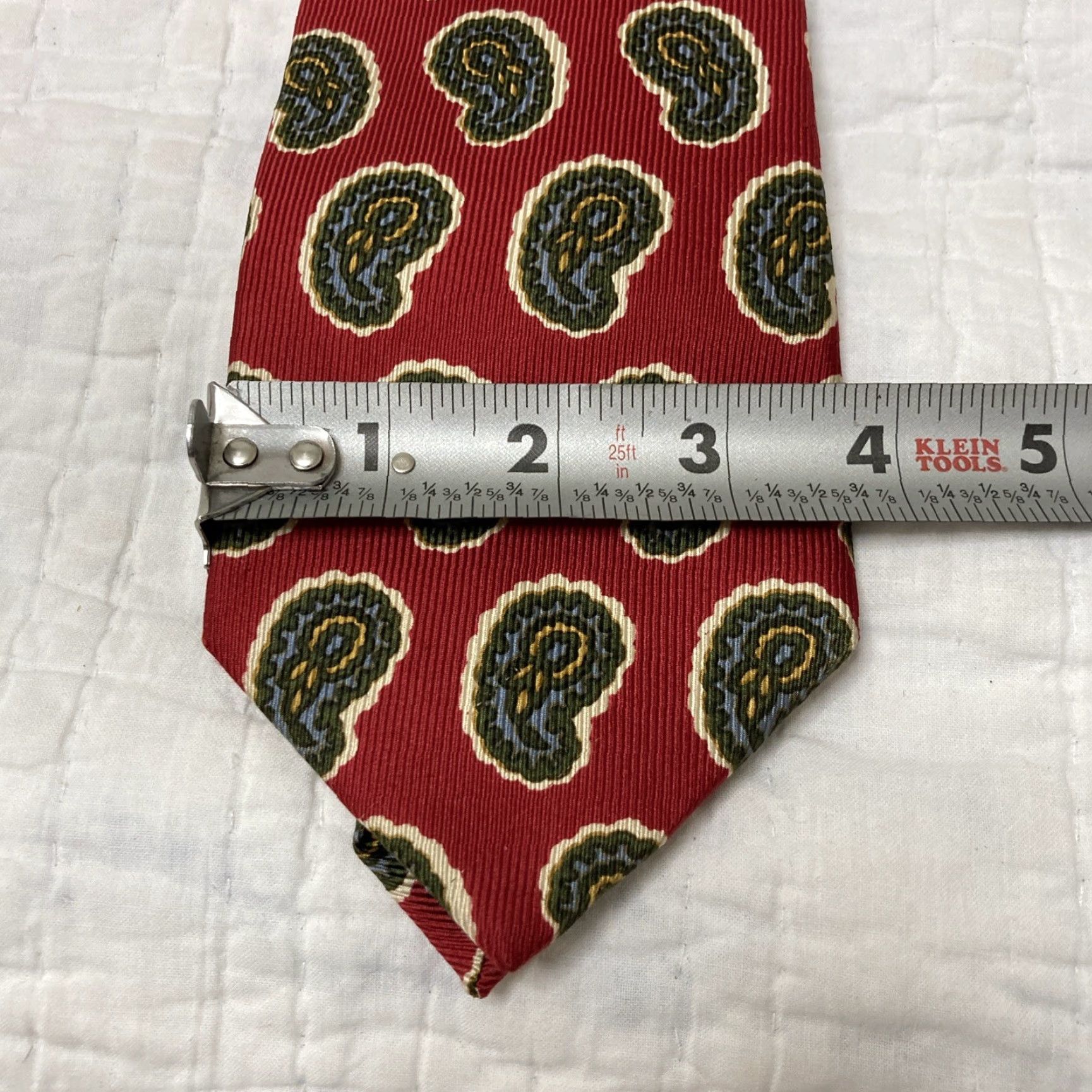 Faconnable FACONNABLE Men 100% Silk Necktie FRANCE Designer Amoeba Paisley Tie Classic Red Long (More Than 60") Handmade N/A Womens/Men Size ONE SIZE - 7 Thumbnail