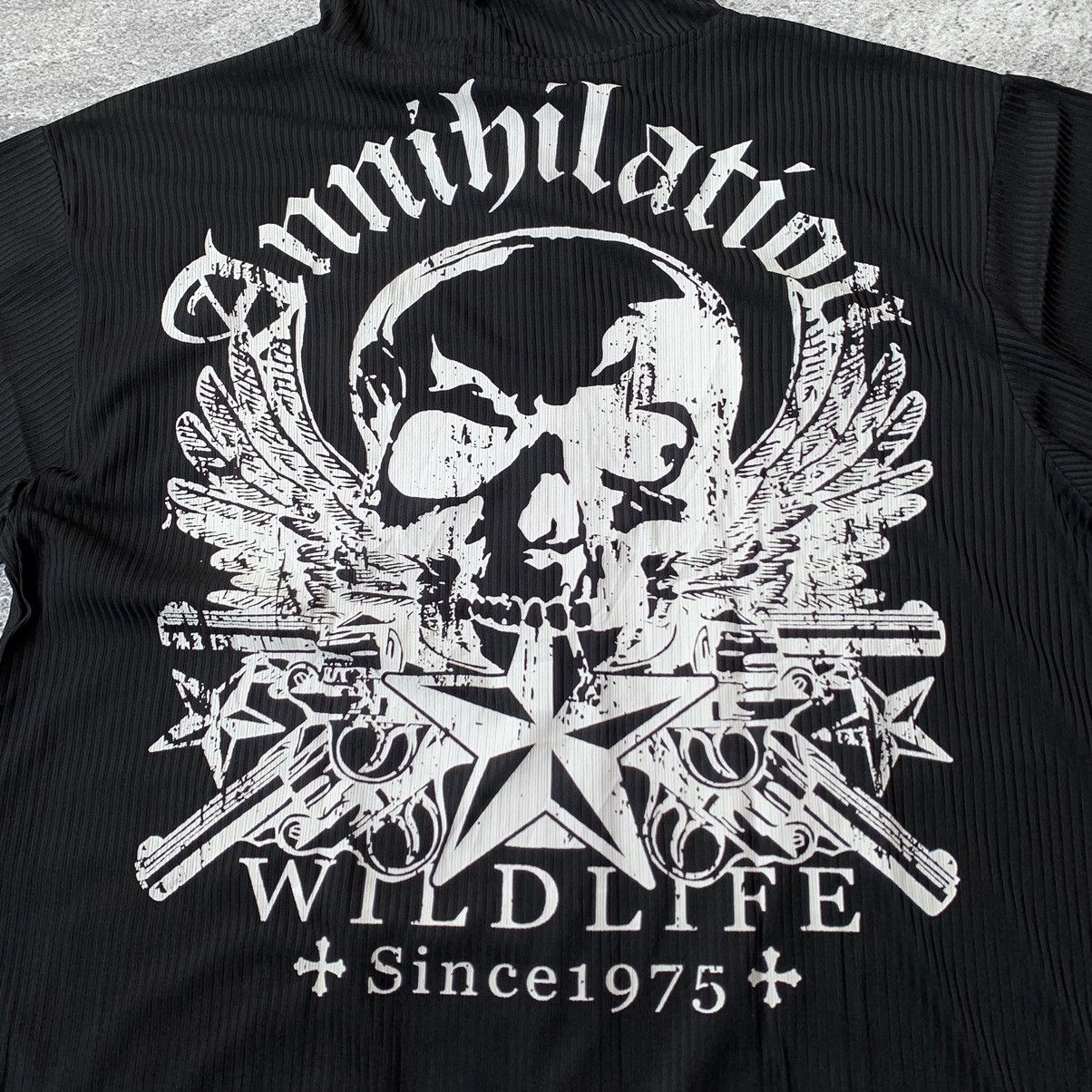 Japanese Brand Wild Life Y2k Punk Skull ziphoodie - ifsixwasnine lgb style Size US XXL / EU 58 / 5 - 7 Thumbnail