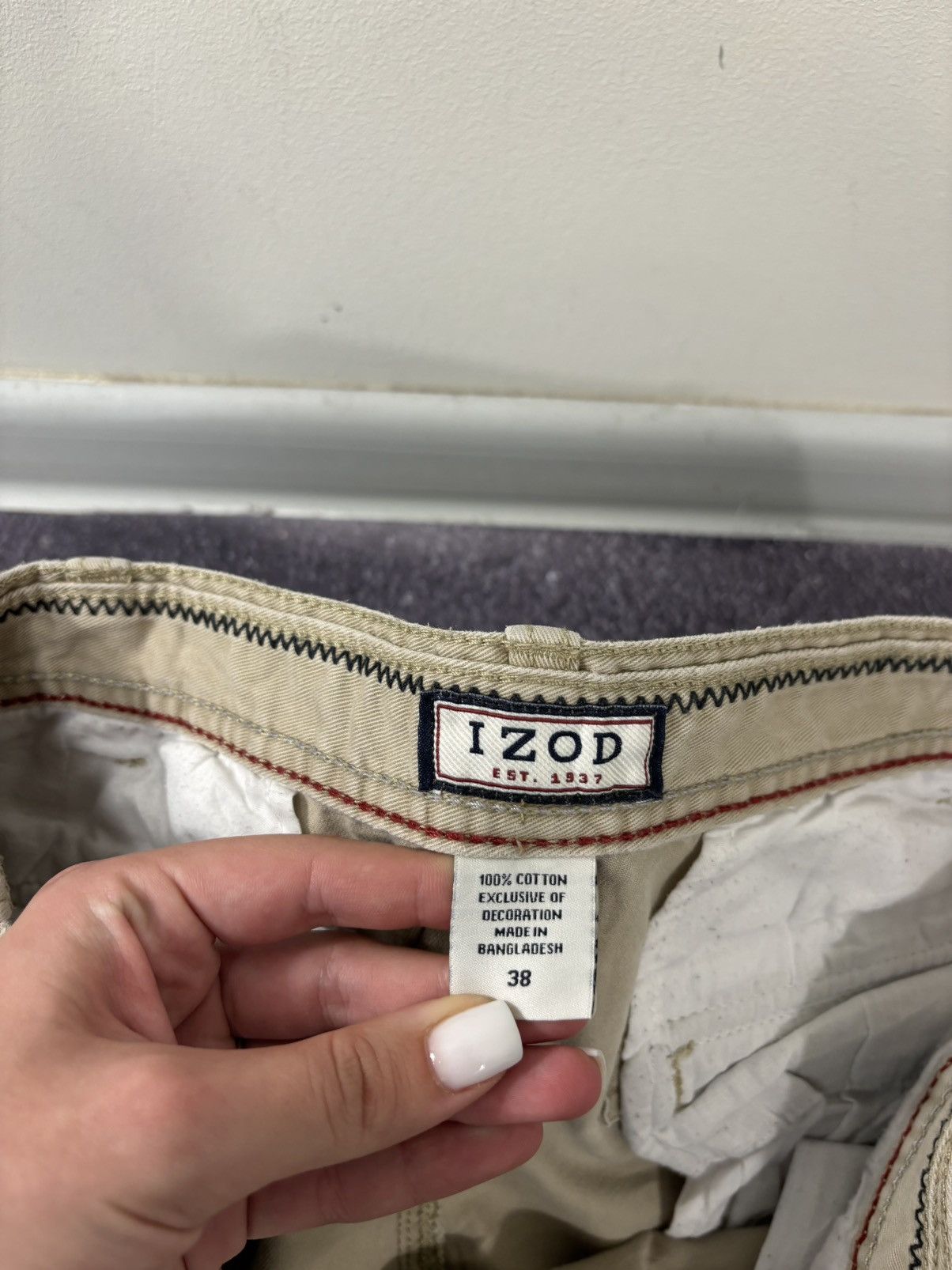 Izod Vintage IZOD Military Style Wide-Leg Y2K Hype Cargo Shorts Size US 38 / EU 54 - 10 Thumbnail