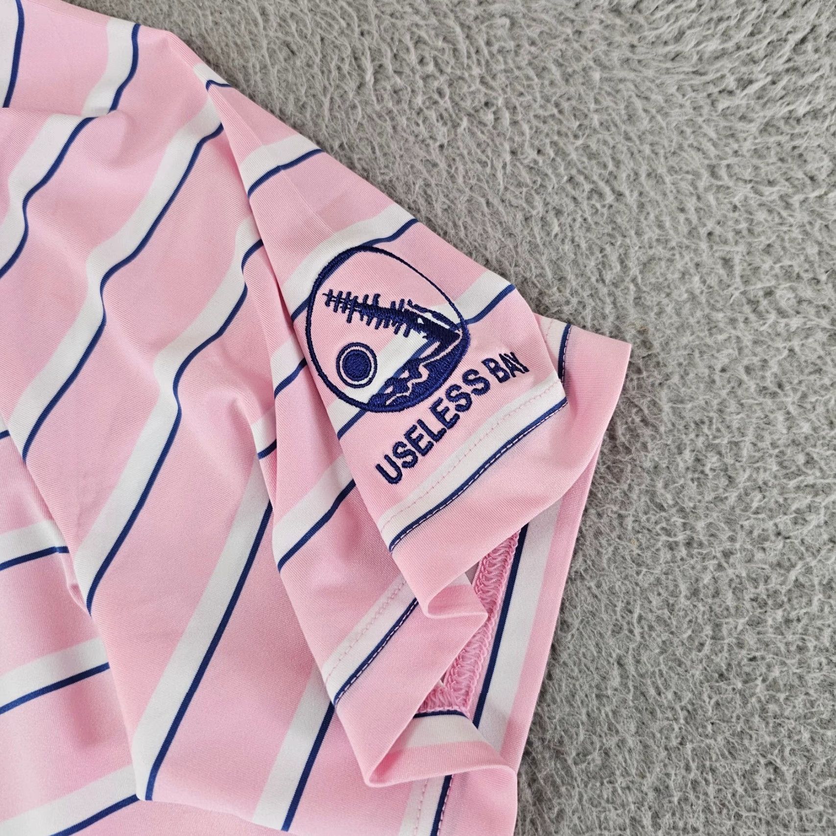 RLX Ralph Lauren RLX Ralph Lauren Polo Shirt Mens Medium Pink Striped Short Sleeve Golf Stretch Size US M / EU 48-50 / 2 - 2 Thumbnail