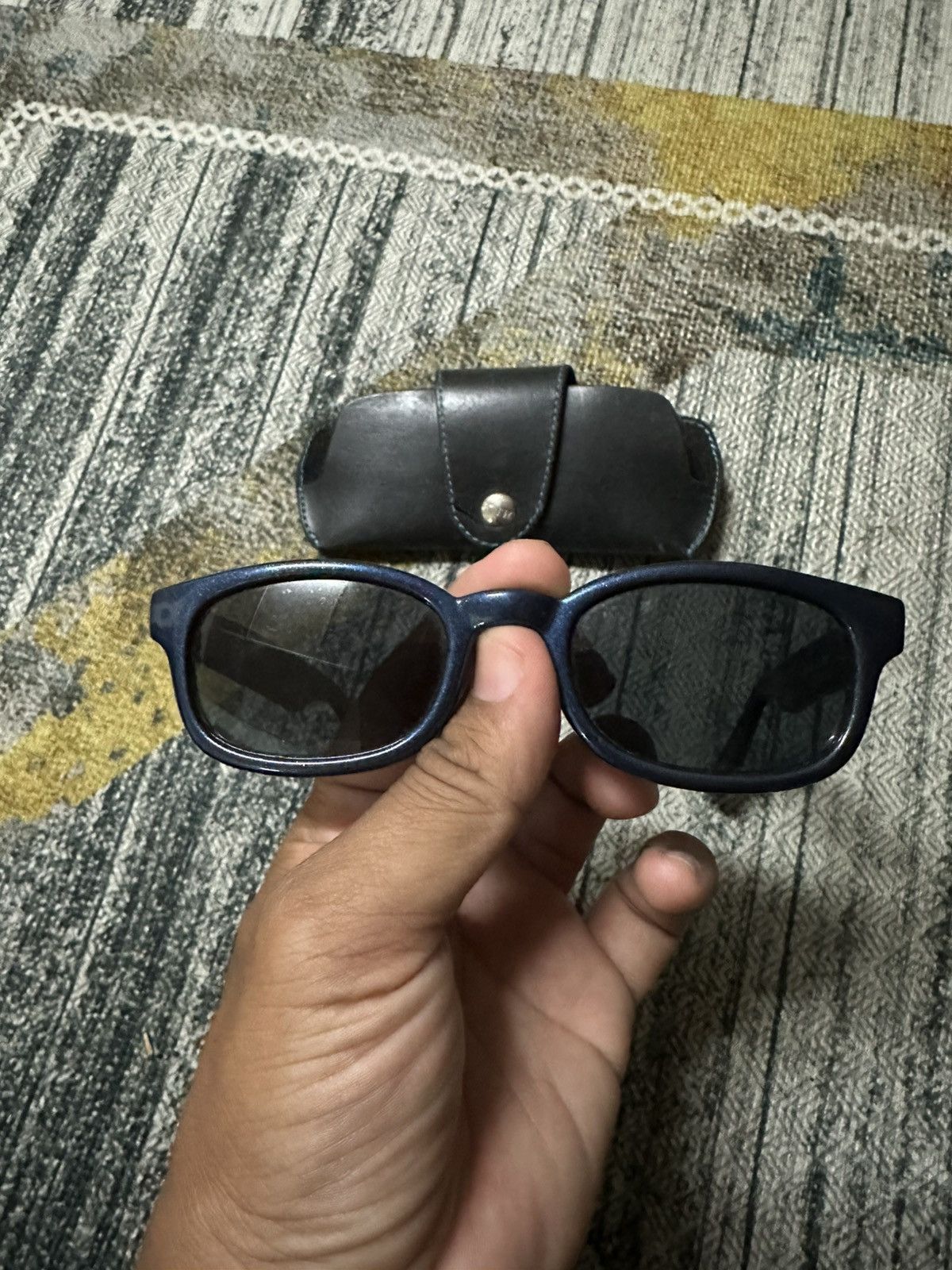 Versace Gianni Versace Mens Vintage Sunglasses Blue Gold Size ONE SIZE - 4 Thumbnail