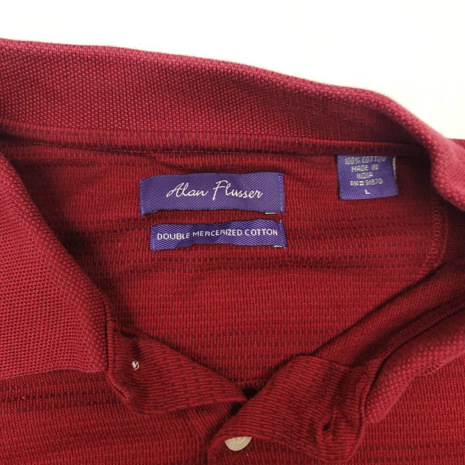 Alan Flusser Alan Flusser Pullover Polo Shirt Adult Mens Size Large L Red Size US L / EU 52-54 / 3 - 3 Thumbnail