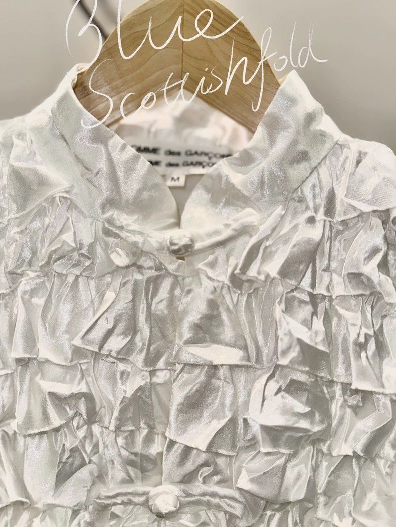 Comme des Garcons Comme Des Garcons Glossy satin lace Mandarin top Size M / US 6-8 / IT 42-44 - 6 Thumbnail