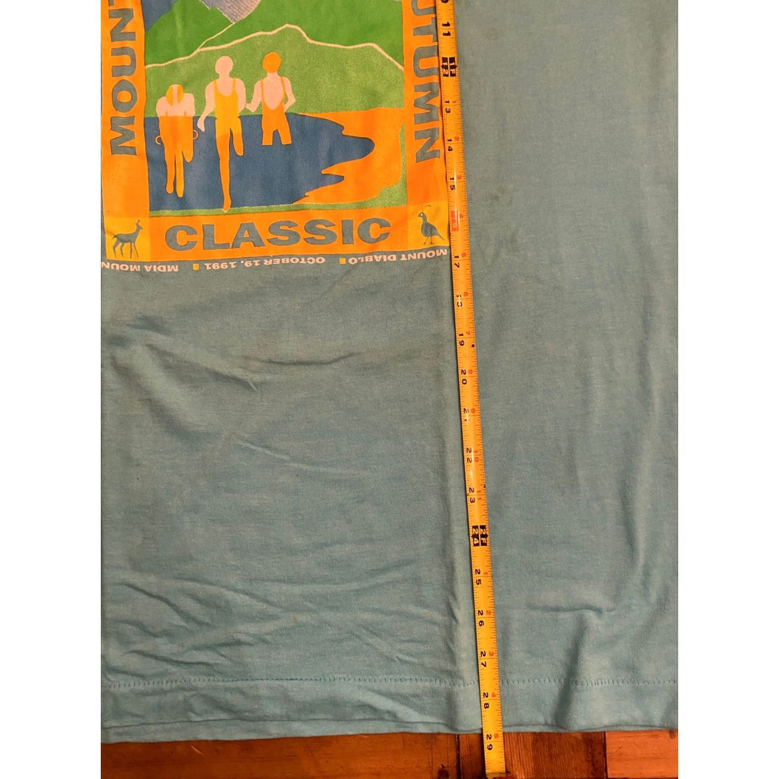 Vintage VINTAGE 1991 Destination Mount Diablo Autumn Classic Single Stitch Size XL T-Shirt Mens Turquoise Size US XL / EU 56 / 4 - 7 Thumbnail