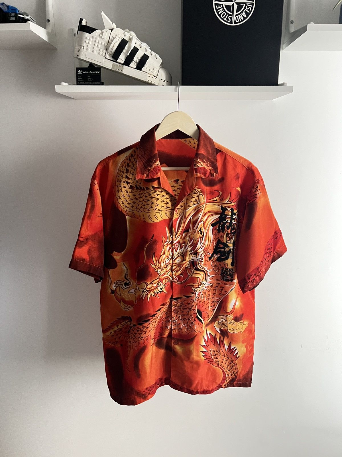 Japanese Brand × Vintage Shirt Dragon Overprint Japanese Style Vintage Y2K Size US XL / EU 56 / 4 - 1 Thumbnail