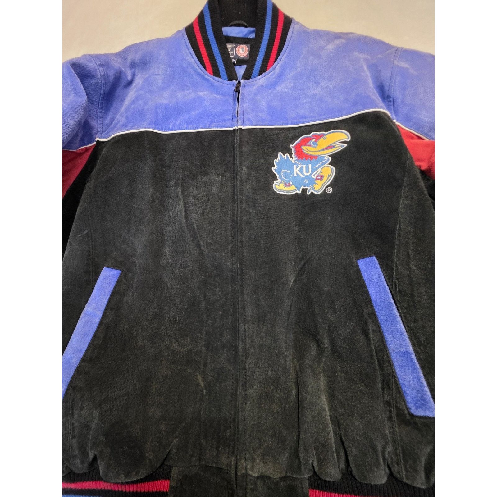 G-III Kansas Jayhawks G-III brand Men's Blk Suede Size Xl Varsity Size US XL / EU 56 / 4 - 8 Thumbnail