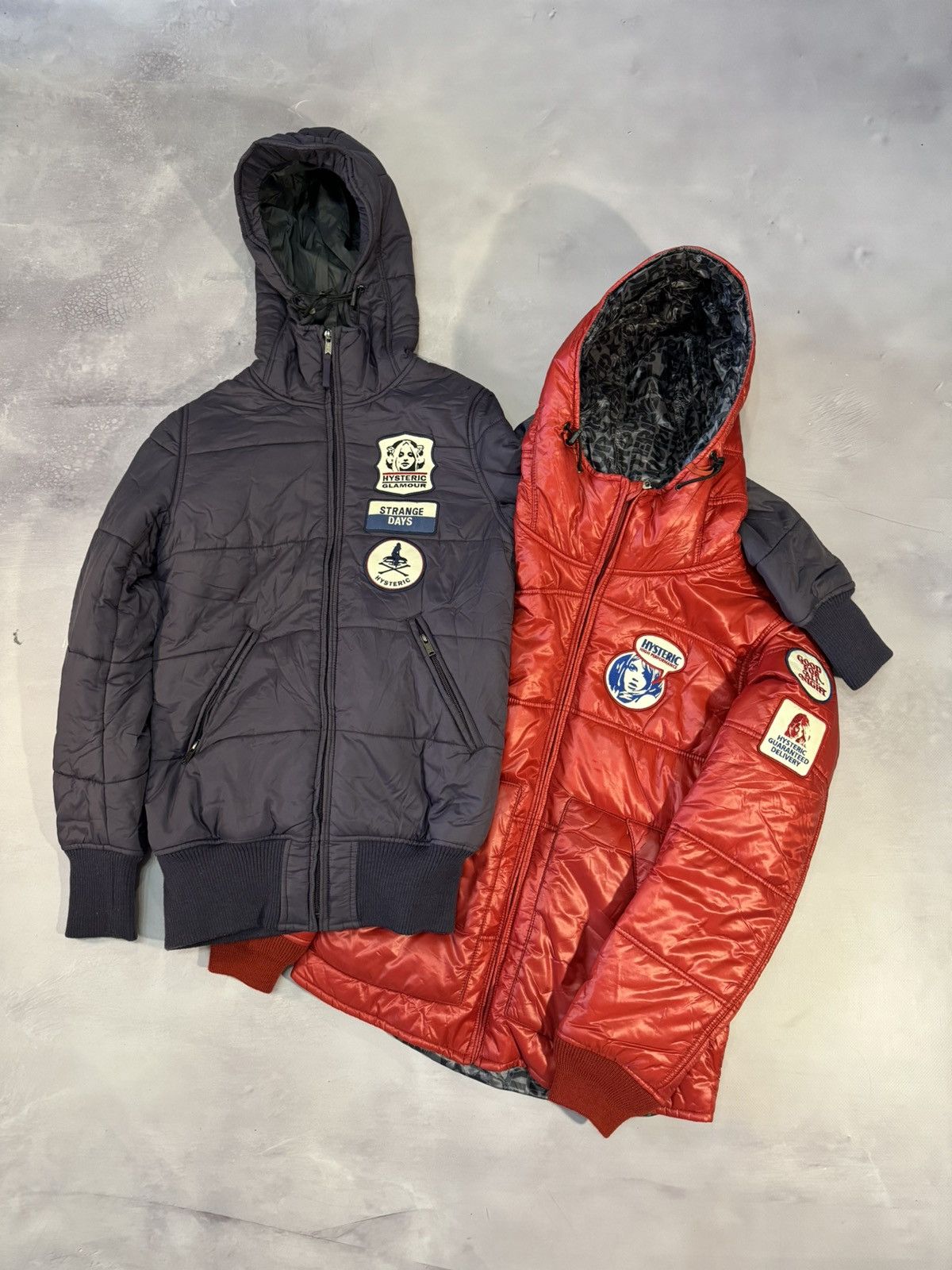 Hysteric Glamour Patches Puffer Jacket(Purple/S)