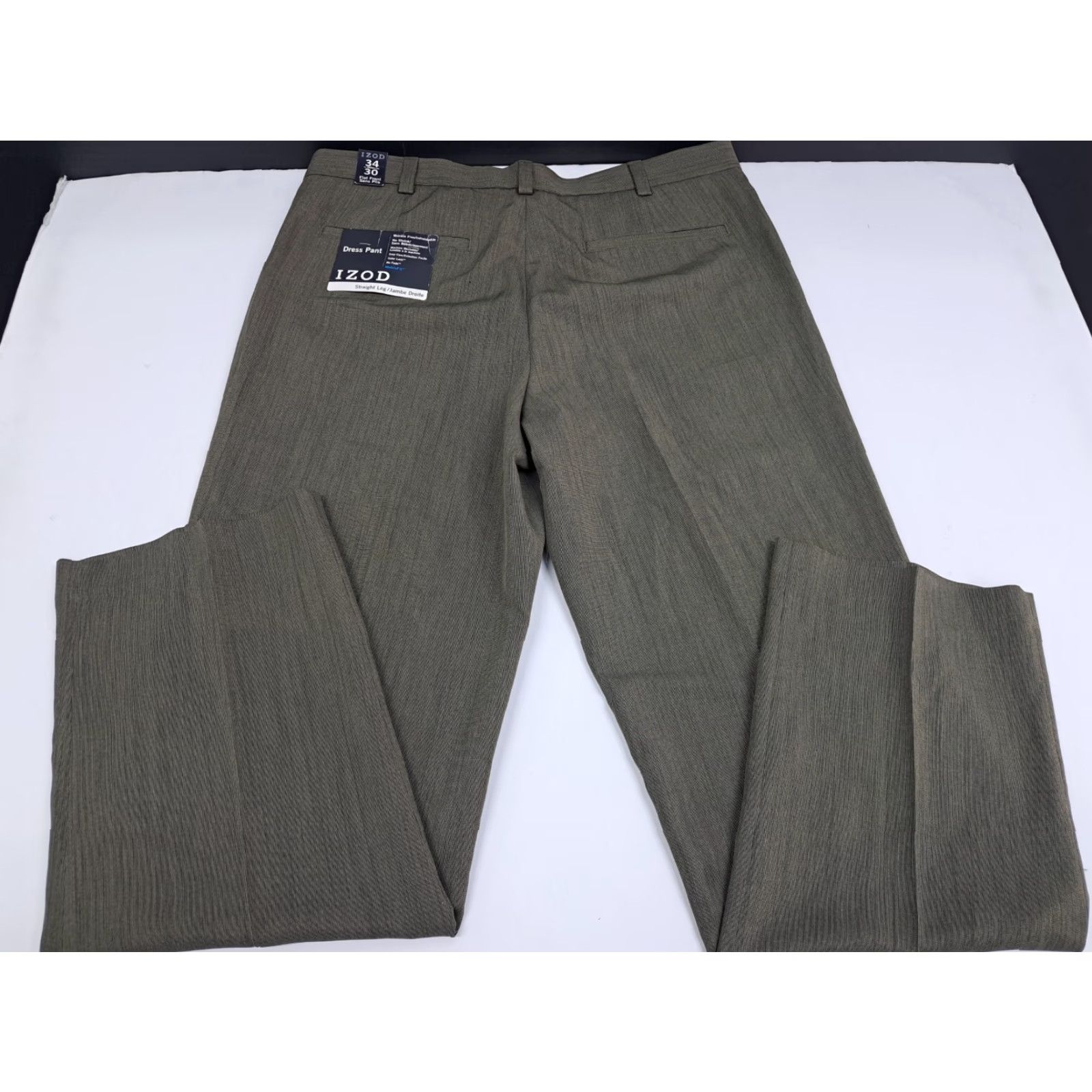 Izod NWT IZOD Dress Pants British Khaki Sportflex Waist Metric Fit 34x30 #5059 Size US 34 / EU 50 - 3 Thumbnail