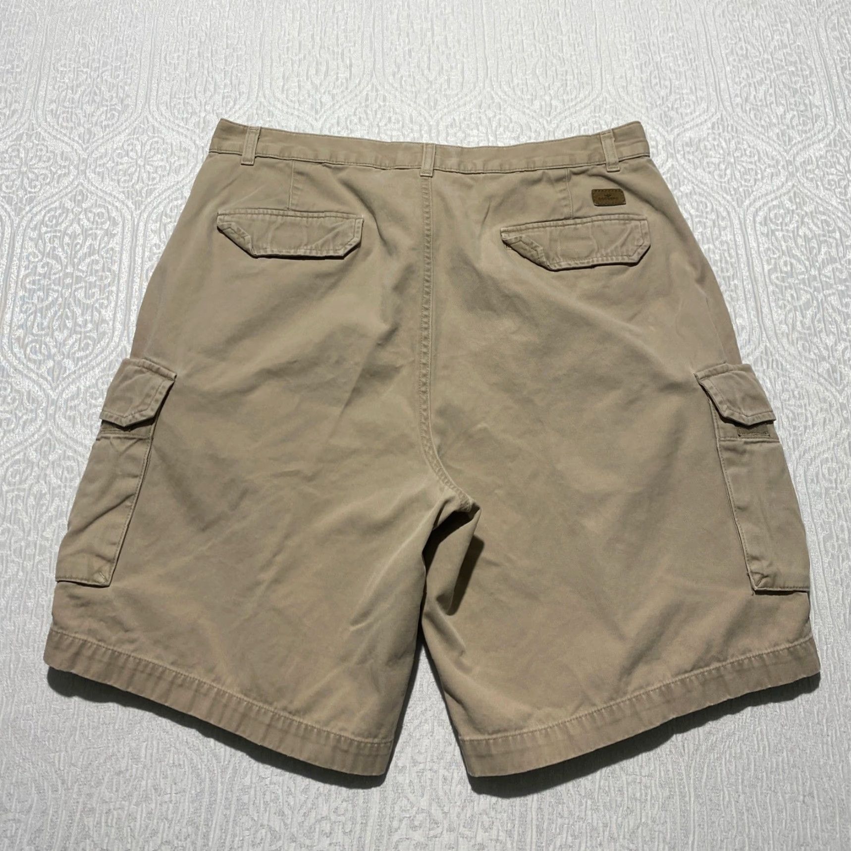 Dockers VINTAGE Dockers Mens 36 Khaki Cargo Shorts Relaxed Fit Flat Front 100% Cotton Tan Size US 36 / EU 52 - 3 Thumbnail