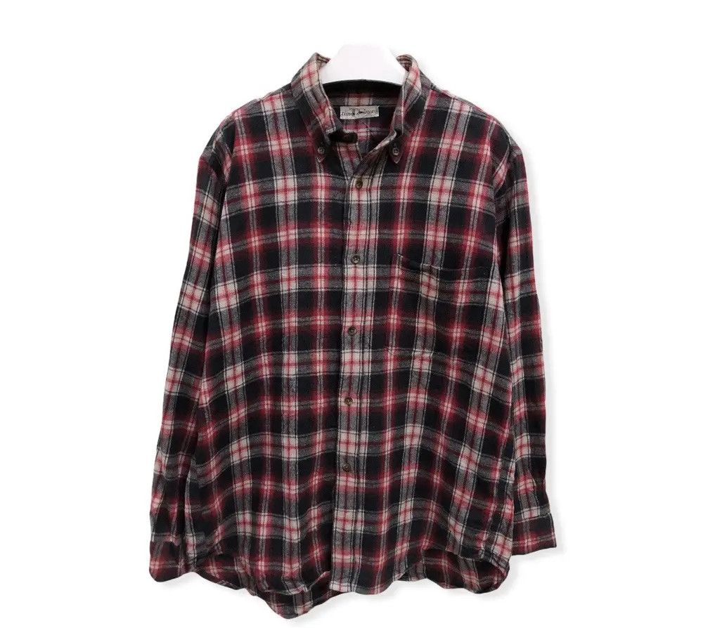 Flannel × Vintage Vintage Time Shifter Plaid Tartan Flannel Shirt 👕 Size US L / EU 52-54 / 3 - 1 Thumbnail