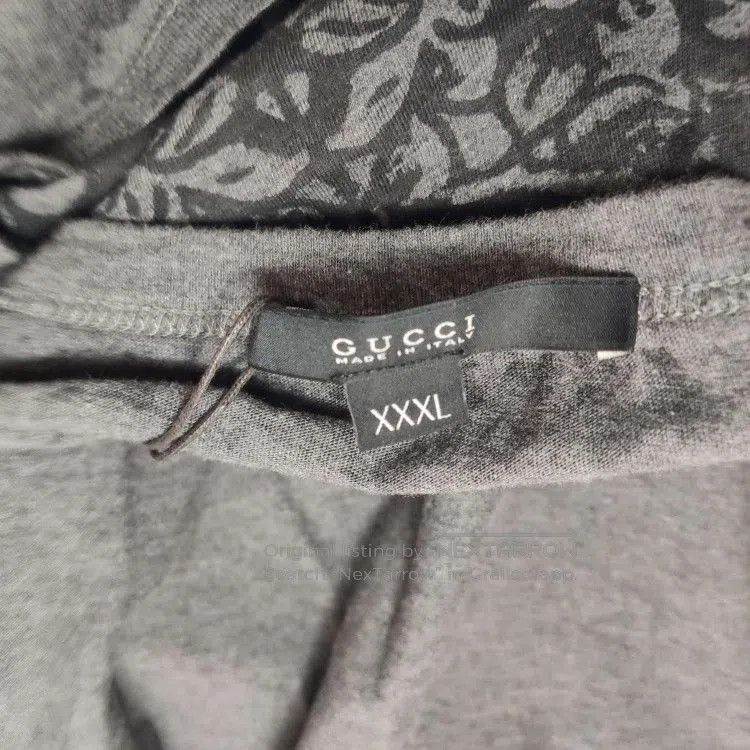 Gucci Gucci Gray Floral Print Cotton T. Size US XXL / EU 58 / 5 - 5 Thumbnail