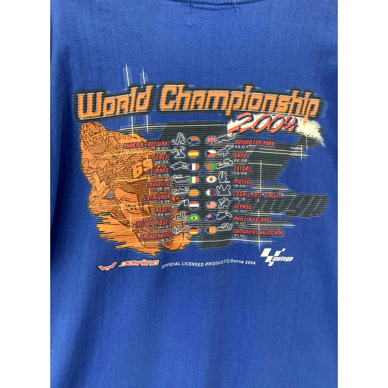 Vintage VINTAGE MotoGP Valencia Grand Prix T-Shirt Blue Official Licensed Size L Men Shirt Size US L / EU 52-54 / 3 - 7 Thumbnail