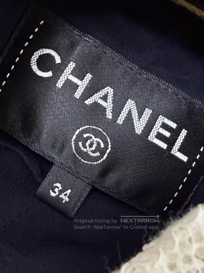 Chanel Chanel Lace bow stitching tweed long-sleeved dress Size XXS / US 00 / IT 34 - 6 Thumbnail