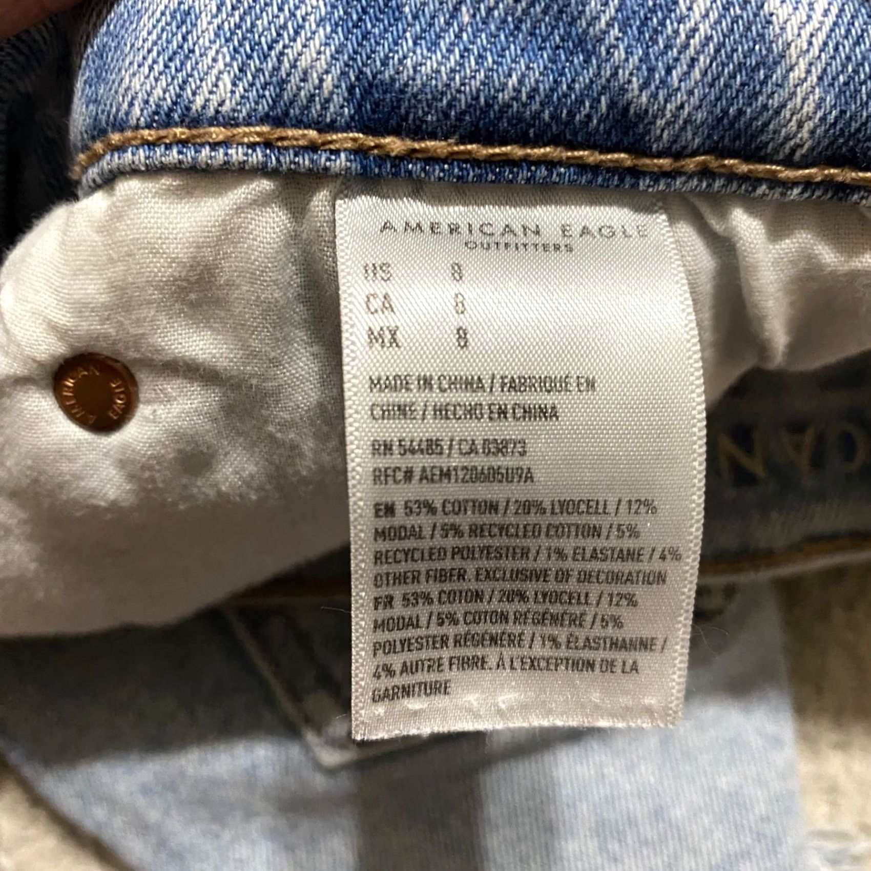 American Eagle Outfitters American Eagle Outfitters Womens Jeans Shorts Blue Denim Cut-Off 3 Inseam High Rise 90s Vintage Style Mens Womens Size 30" / US 8 / IT 44 - 5 Thumbnail