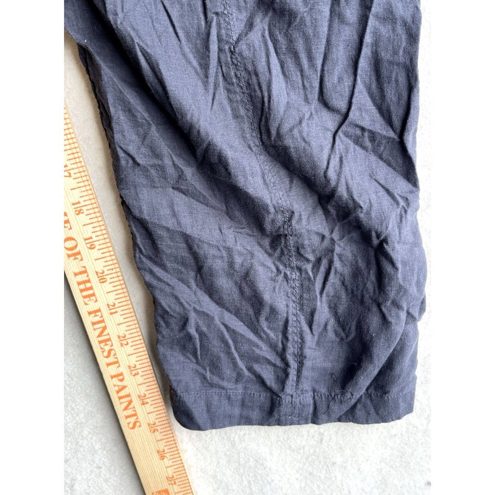 Vintage Caslon Women's XL Gray Linen Blend Pull-On Pants Elastic Waist Pockets Casual Travel Size 40" / US 18 - 5 Thumbnail
