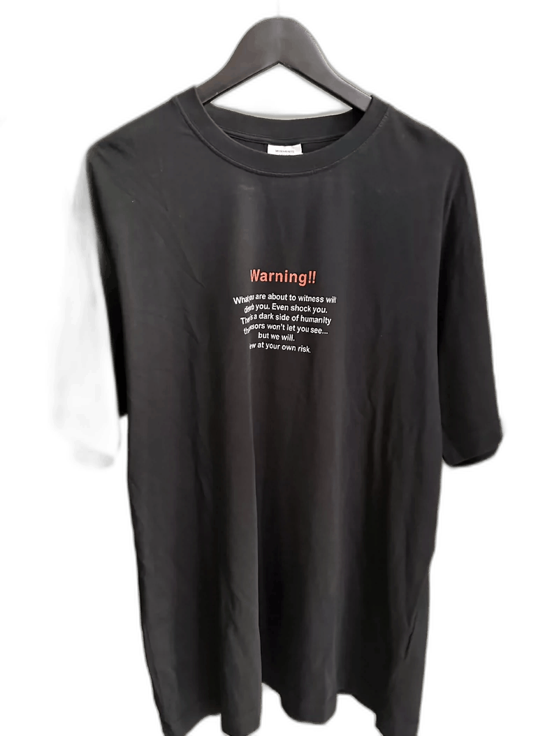 Vetements vetements warning short sleeve t-shirt Size US L / EU 52-54 / 3 - 1 Thumbnail